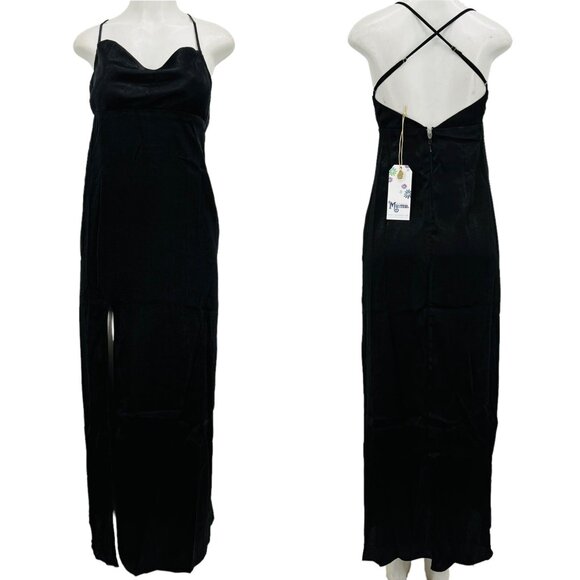 NWT Show Me Your Mumu Women's Winslet Cowl Black Cocktail Party Maxi Dress Small - Picture 1 of 12